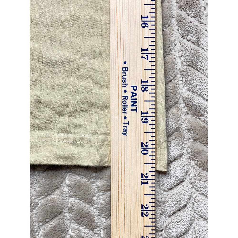 Dream USA Mens XL Heavyweight Cotton‎ T-Shirt Tan Khaki Blank Short Sleeve Tee - Picture 6 of 9